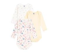 Petit Bateau Lot de bodies manches longues en coton imprimé fleuri bébé