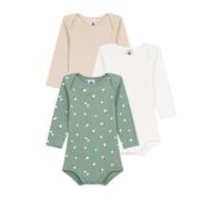 Petit Bateau Lot de bodies manches longues en coton imprimé moutons bébé
