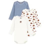 Petit Bateau Lot de Bodies Manches Longues en Coton Imprimé Pompier Bébé, 6 Mois, Variante 1