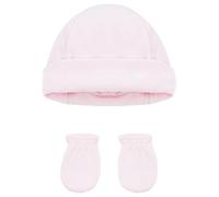 Petit Bateau Lot de Bonnet et Moufles Bébé Uni, 3 Mois, Variante 1