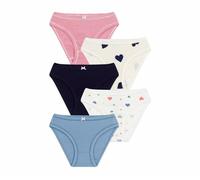 Petit Bateau Lot de Culottes Enfant en Coton imprimé cœurs, Multicolore, 12 Ans