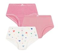 Petit Bateau Lot de Culottes Enfant en Coton Taille Haute imprimé cœurs