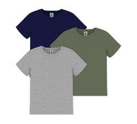 Petit Bateau Lot de Tee-Shirts Enfant en Coton Manches Courtes uni