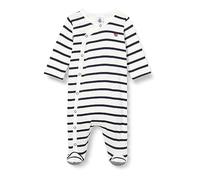 Petit Bateau Mixte Bébé A08ay Pyjama Dors Bien, Blanc Marshmallow / Bleu Smoking, 12 Mois EU