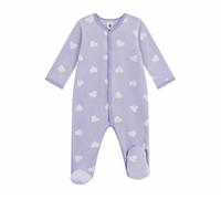 Petit Bateau Pyjama bébé en Velours imprimé cœurs