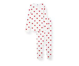 Petit Bateau Pyjama cœur fille en coton