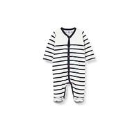 Petit Bateau Pyjama Dors Bien Mixte bébé, Blanc Marshmallow / Bleu Smoking, 9 mois