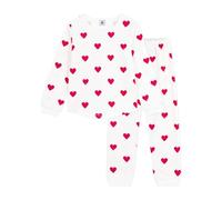 Petit Bateau Pyjama Enfant en Molleton imprimé cœurs