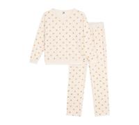 Petit Bateau Pyjama Femme en Coton imprimé cœurs dorés