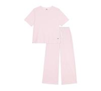 Petit Bateau Pyjama Femme en Coton Jambes Larges à Rayures