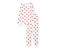 Petit Bateau Pyjama Fille, Blanc Marshmallow/Rouge Terkuit, 16 Ans