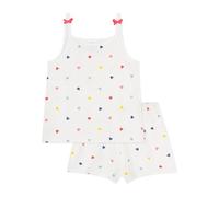 Petit Bateau Pyjama Short Enfant en Coton à Bretelles imprimé cœurs