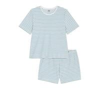 Petit Bateau Pyjama Short Femme en Coton éponge à Rayures