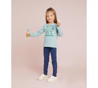 Petit Bateau Tee-Shirt Manches Longues en Coton Enfant Fille, Vert Paul, 5 Ans