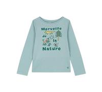 Petit Bateau Tee-Shirt Manches Longues Fille, Vert Paul, 5 ans