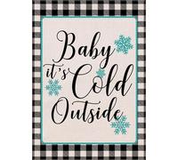 Petit Bébé D'Hiver, Il Fait Froid Dehors Drapeau Couleurs Vives Drapeau De Jardin Solide Drapeaux Pour Fête Intérieur Maison 30X45Cm