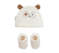 Petit Béguin - Bonnet bébé et chaussons en velours Zeste d'amour