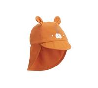 Casquette cache-cou bébé en gaze de coton tango marron 12/24M(74/86)
