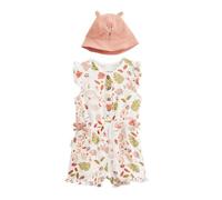 Petit Béguin - Combishort bébé + chapeau en gaze de coton Mindanao