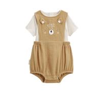 Petit Béguin - Ensemble barboteuse bloomer bébé en gaze de coton et t-shirt Mini Rêve