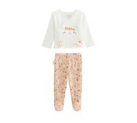 Petit Béguin - Ensemble bébé Gilet et Pantalon en Coton nid d'abeille Miss Plume