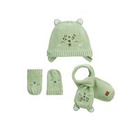 Petit Béguin - Ensemble Bonnet, moufles et écharpe bébé en Tricot Boavista