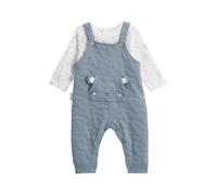 Ensemble salopette bébé en coton matelassé et t-shirt rêverie bleu 24M(86CM)