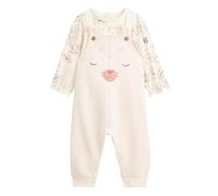 Petit Béguin - Ensemble salopette bébé en molleton et t-shirt Matcha