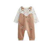 Petit Béguin - Ensemble salopette bébé en molleton et t-shirt Mini Loutre