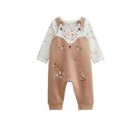 Petit Béguin - Ensemble salopette bébé en molleton et t-shirt Mini Loutre