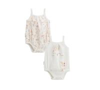 Petit Béguin - Lot de 2 barboteuses bloomer bébé en gaze de coton Praline