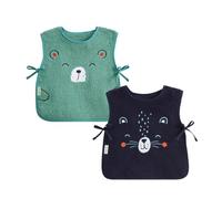 Petit Béguin - Lot de 2 bavoirs bébé en éponge Cédric