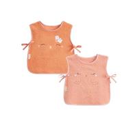 Lot de 2 bavoirs bébé en éponge manouk rose TU