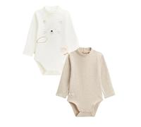 Petit Béguin - Lot de 2 Bodies bébé col roulé Manches Longues Cracotte