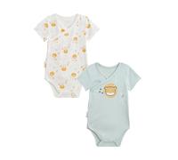 Petit Béguin - Lot de 2 Bodies bébé Manches Courtes Ouverture croisée Elio