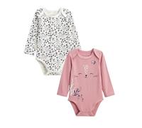 Petit Béguin - Lot de 2 Bodies bébé Manches Longues Céleste