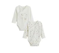 Petit Béguin - Lot de 2 Bodies bébé Manches Longues Ouverture croisée Eliah