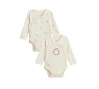 Petit Béguin - Lot de 2 Bodies bébé Manches Longues Ouverture croisée Envolée de Bisous