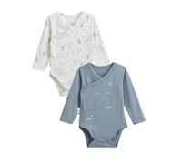 Petit Béguin - Lot de 2 Bodies bébé Manches Longues Ouverture croisée Rêverie