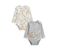 Petit Béguin - Lot de 2 Bodies bébé Manches Longues Petit Loup