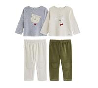 Petit Béguin - Lot de 2 Pyjamas bébé 2 pièces en Velours Pistache