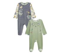 Lot de 2 pyjamas bébé en velours boavista kaki 9M(71CM)