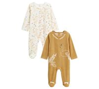Petit Béguin - Lot de 2 Pyjamas bébé en Velours Swan