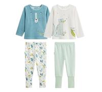 Petit Béguin - Lot de 2 Pyjamas Enfant 2 pièces en Velours avec Pieds Retroussables Oscar