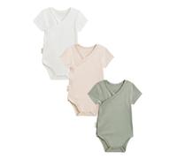 Petit Béguin - Lot de 3 Bodies bébé Manches Courtes Ouverture croisée Mini Rêve
