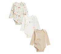 Petit Béguin - Lot de 3 Bodies bébé Manches Longues Cracotte