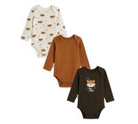 Petit Béguin - Lot de 3 Bodies bébé Manches Longues Ginkgo