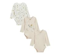 Petit Béguin - Lot de 3 Bodies bébé Manches Longues Ouverture croisée Eden