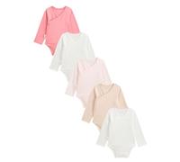 Petit Béguin - Lot de 5 Bodies bébé Manches Longues Ouverture croisée Louison
