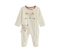 Petit Béguin - Pyjama bébé en Velours Ouverture zippée Caramel